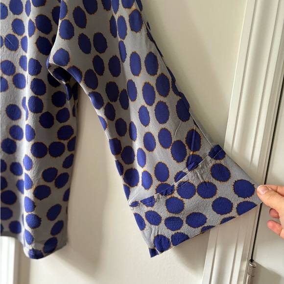 Babette Polkadot Silk Button down Blouse - Picture 6 of 11
